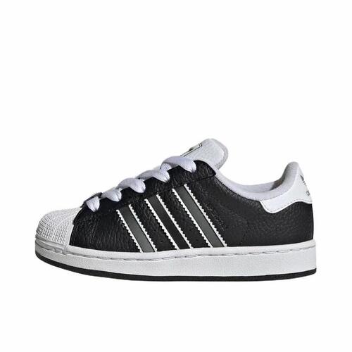 adidas originals SUPERSTAR 舒适时尚 低帮 板鞋 女款黑白JQ3209