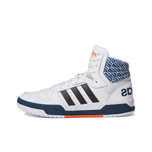 adidas neoEntrap皮革 舒适 中帮 板鞋 男款 白蓝 GY0723