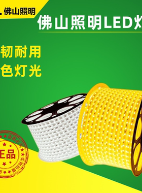佛山照明灯带无导线LED双排暗槽贴片家用客厅超亮暖白220vFSL防水