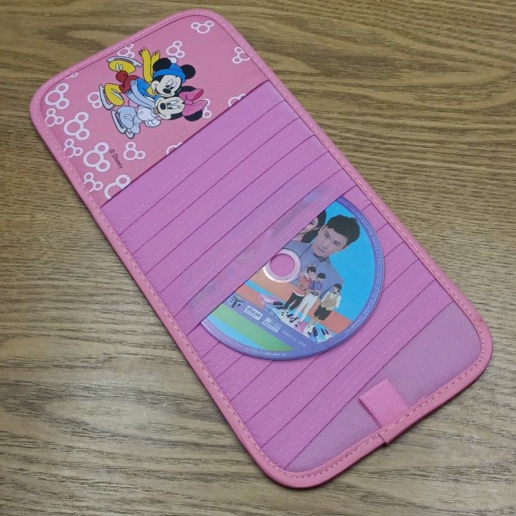 车载新款遮阳板光盘包 DVD汽车光碟CD包收纳盒车用碟片包遮阳板式