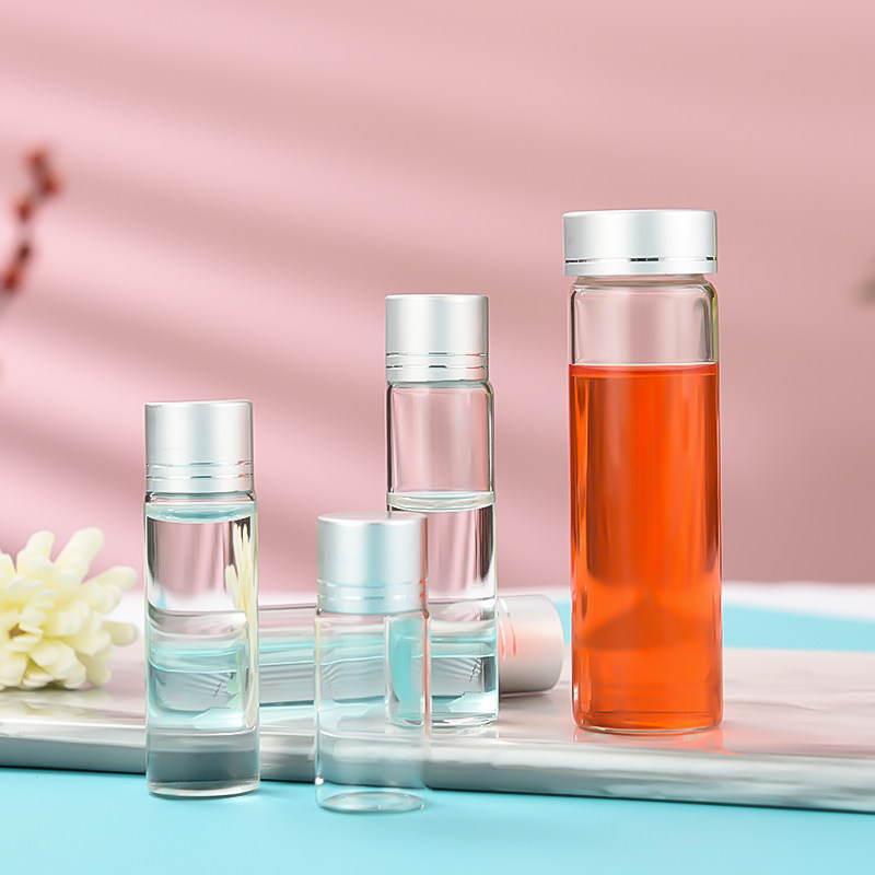 透明玻璃旋盖瓶广口瓶糖果瓶许愿瓶虫草瓶氧化铝盖瓶胶囊药粉空瓶