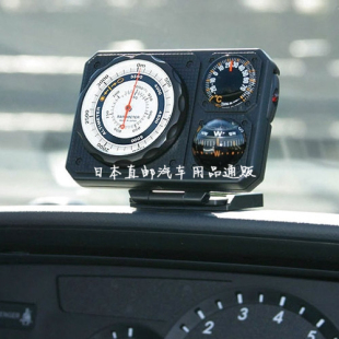 日本原装进口汽车载用自驾游海拔表高度计温度表指南针测量仪