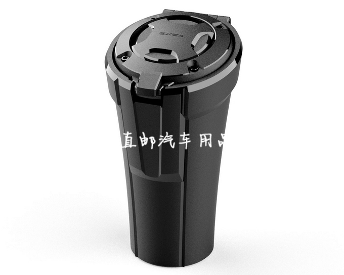 日本车载烟灰缸悬挂式个性有盖多功能车内带盖汽车超大容量黑色