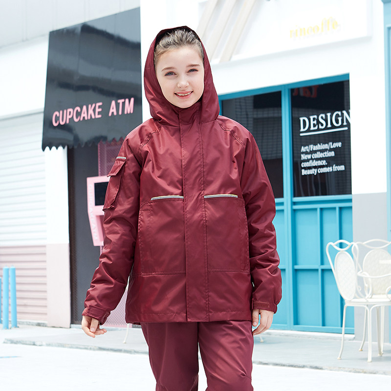 伊顿款初高中小学生儿童校服冲锋衣定制秋冬保暖内胆三件套园班服