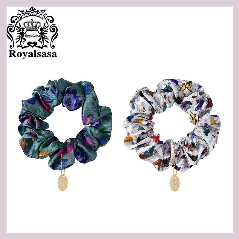 皇家莎莎发饰桑蚕丝真丝发圈大肠圈简约丸子头头饰女发绳ins头花