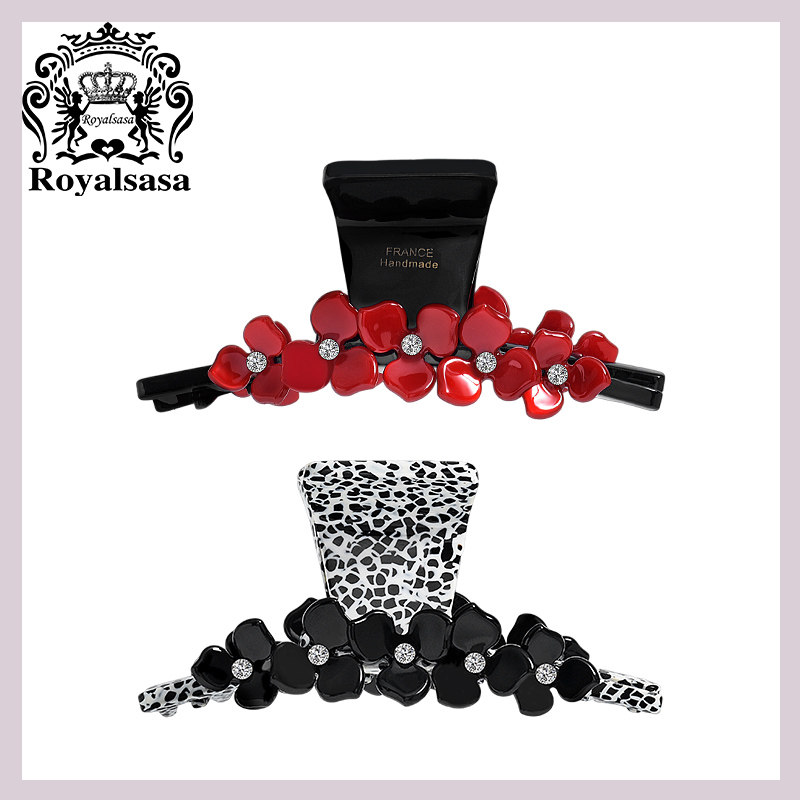 皇家莎莎红色立体花朵发抓氛围感豹纹抓夹后脑勺盘发鲨鱼夹发饰女,饰品/流行首饰/时尚饰品新,发饰,淘宝优惠券,粉丝福利购,淘宝优惠卷