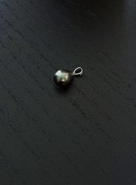 灰色巴洛克珍珠11mmk18吊坠