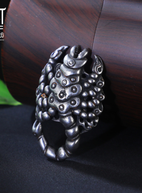 亚青愤怒莲师九头铁蝎吊坠