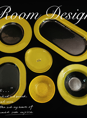 【小ki专属】黄色多巴胺玻璃餐盘沙拉盘甜点盘 家用餐盘