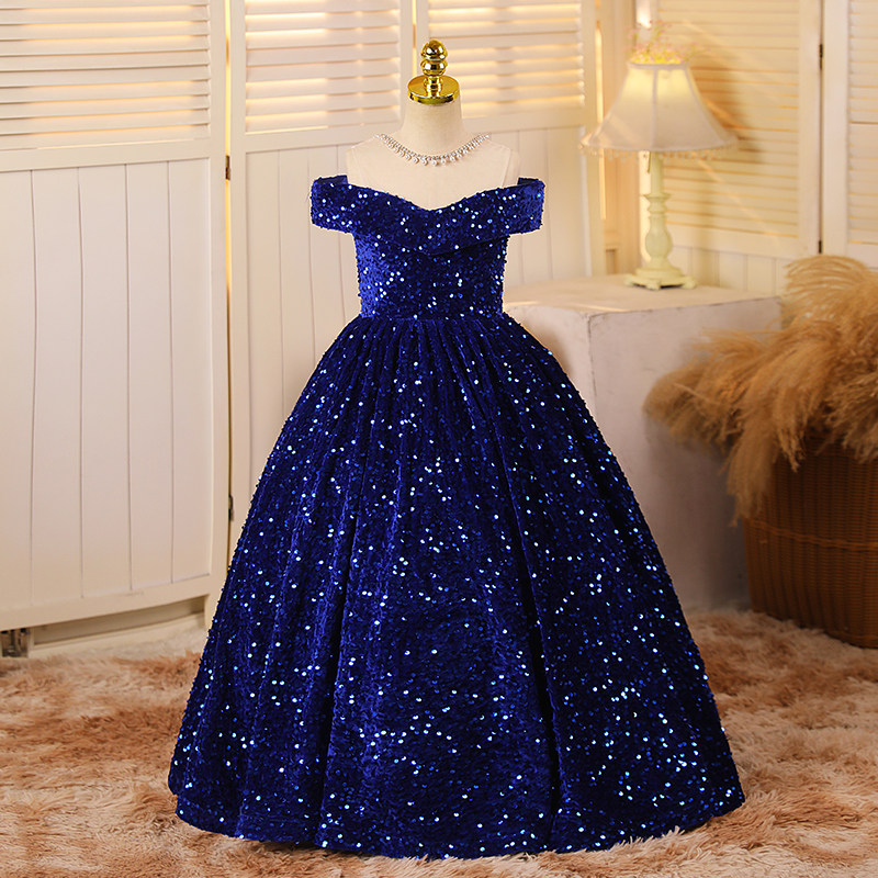 女童礼服一字肩重工亮片轻奢小众高端公主裙儿童生日宴走秀演出服,童装/婴儿装/亲子装,儿童礼服,淘宝优惠券,粉丝福利购,淘宝优惠卷