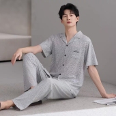长裤 2026睡衣男士 莫代尔短袖 薄款 夏天棉绸凉感家居服可外穿 春夏季