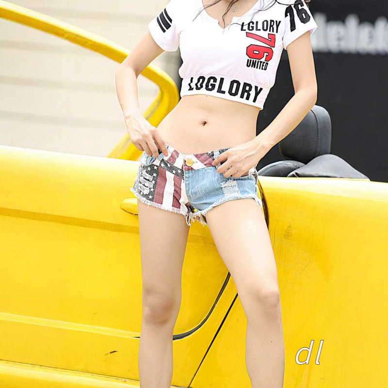 新款女式低腰牛仔短裤性感沙滩热