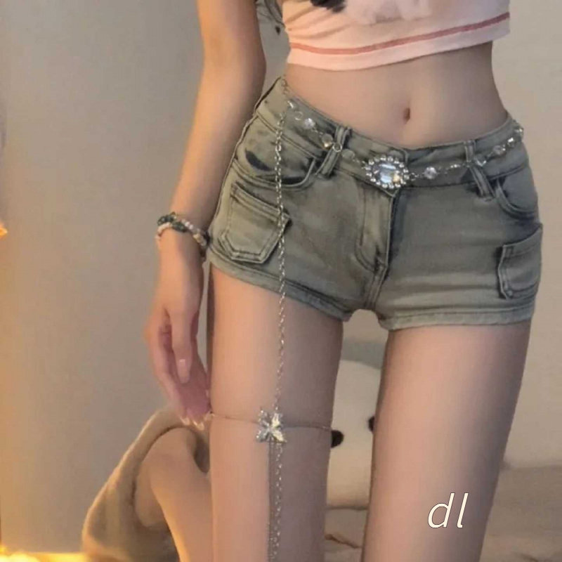 美式辣妹复古牛仔超短裤女2026春