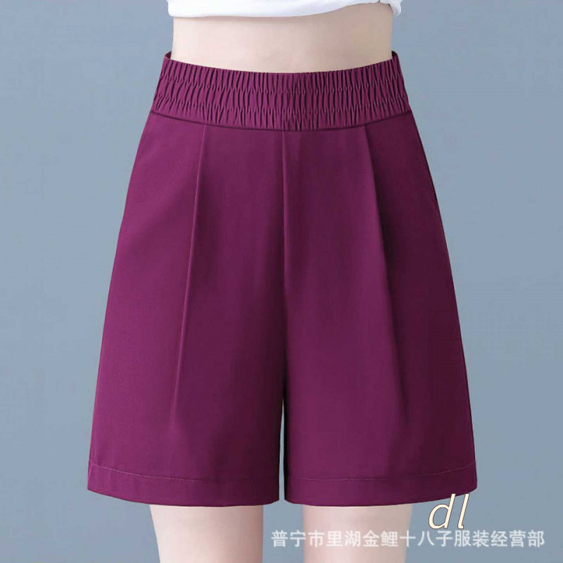 夏季冰丝西装短裤女士外穿薄款大