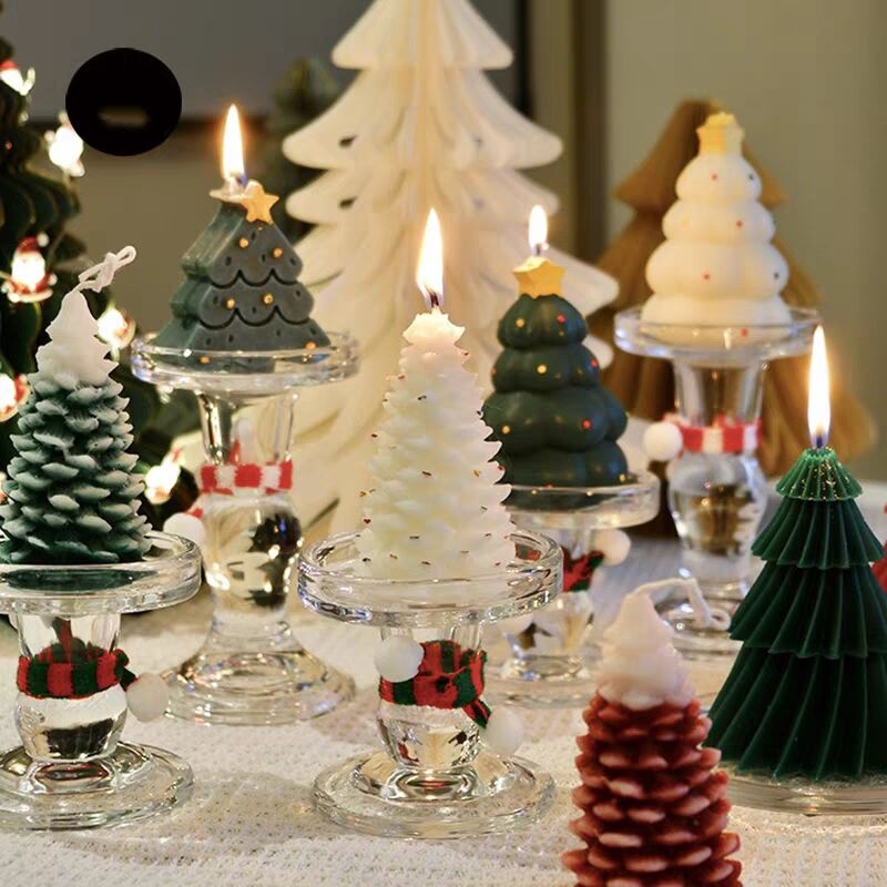 圣诞树香薰蜡烛氛围感伴手礼礼物手工香氛仿真圣诞装饰品蜡烛