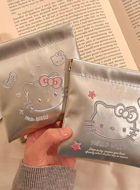 可爱猫咪自动闭合收纳包女随身便携耳机数据线充电器口红小化妆包