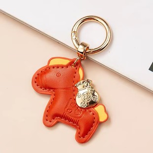 马上有钱可爱小马钥匙扣男女简约汽车链精致书包挂饰男女锁匙圈环