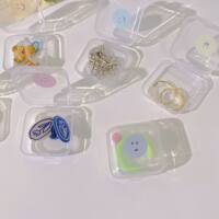 Ins-style transparent jewelry storage small box, mini travel portable set, anti-oxidation earrings, necklaces, student organization thumbnail 3