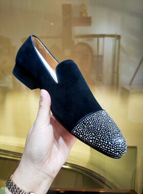 欧美AGZ CL水钻奥钻低帮男鞋实拍真皮红底单鞋休闲运动皮鞋绅士鞋