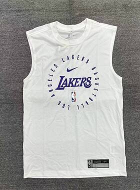 正品耐克Nike男子NBA湖人洛杉矶速干无袖T恤运动短袖背心 HF1964