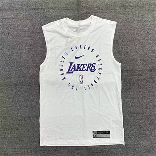 正品耐克Nike男子NBA湖人洛杉矶速干无袖T恤运动短袖背心 HF1964