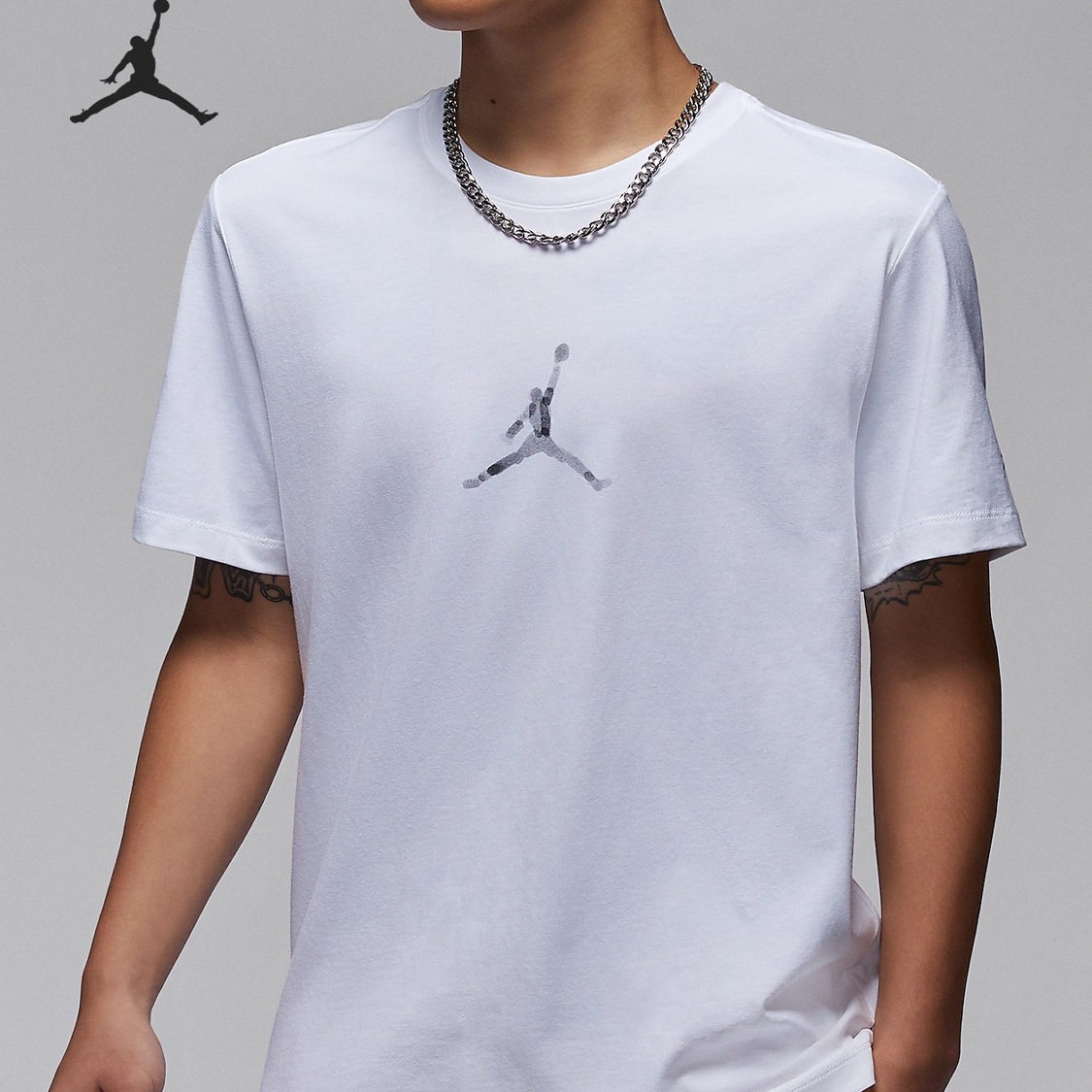 NIKE耐克短袖T恤JORDAN运动休闲针织圆领男装FD7030-101