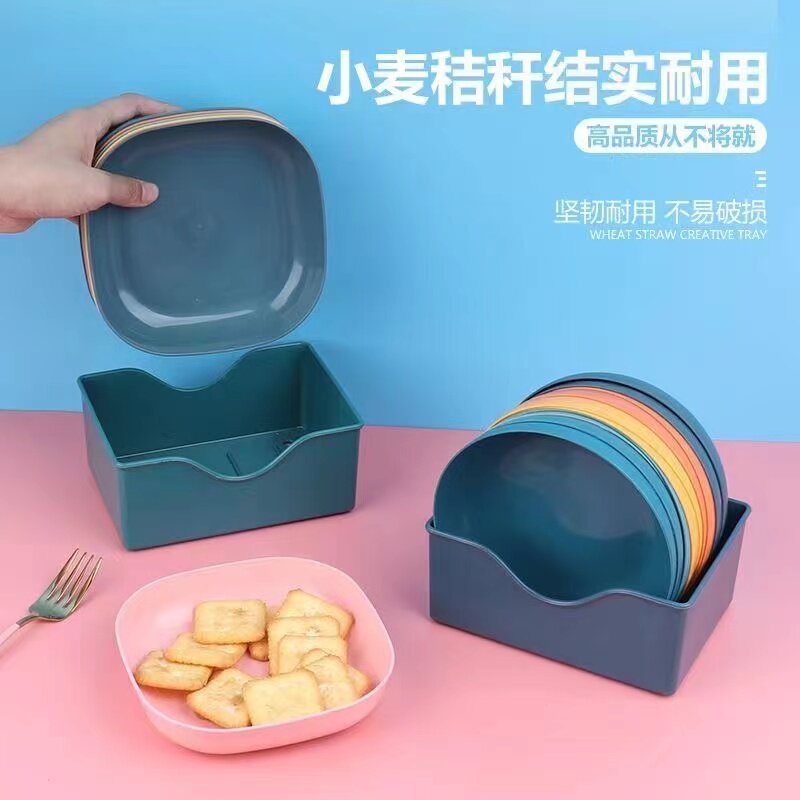 家用零食盘餐盘纯色垃圾盘塑料餐桌瓜子盘子骨盘吐骨碟简约吐收纳