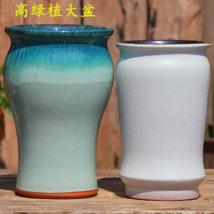 手工粗陶户外庭院家用大号多肉植物陶瓷花盆三角梅陶罐悬崖老桩盆