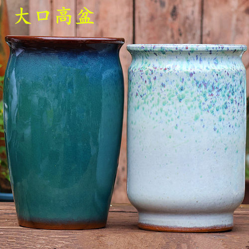 简约陶瓷手工粗陶透气养根大花盆