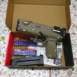 儿童玩具火凤凰软弹枪男孩空仓挂机手拉发射器尼龙手枪吃鸡模型