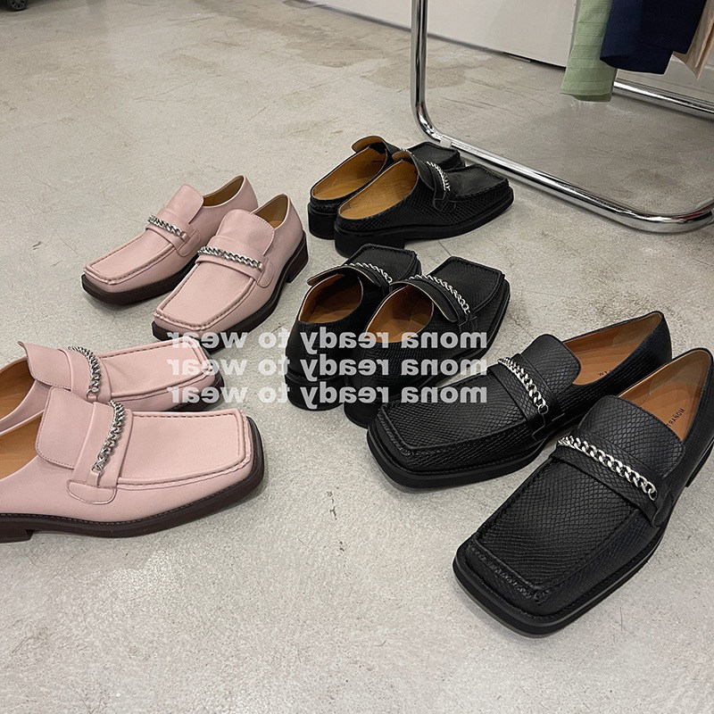 Mona同款方头穆勒鞋女包头外穿方头拖鞋套脚一脚蹬懒人半拖皮鞋女,女鞋,深口单鞋,淘宝优惠券,粉丝福利购,淘宝优惠卷