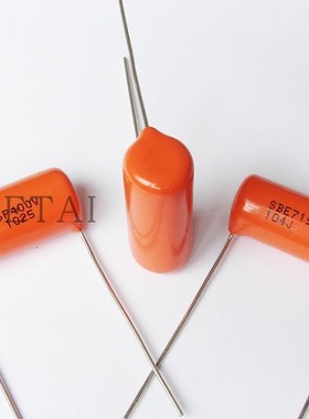 美国SPRAGUE思碧橙色薄膜电容400V 0.1UF 104J 100nF SBE715P400V