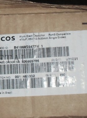 B41868S5477M EPCOS B41868系列 25V470UF 13X20低阻抗铝电解电容