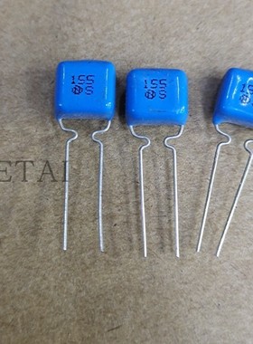 100V 1.5UF 155  原装进口日本NIS 日精 CBB 蓝色薄膜电容  5mm