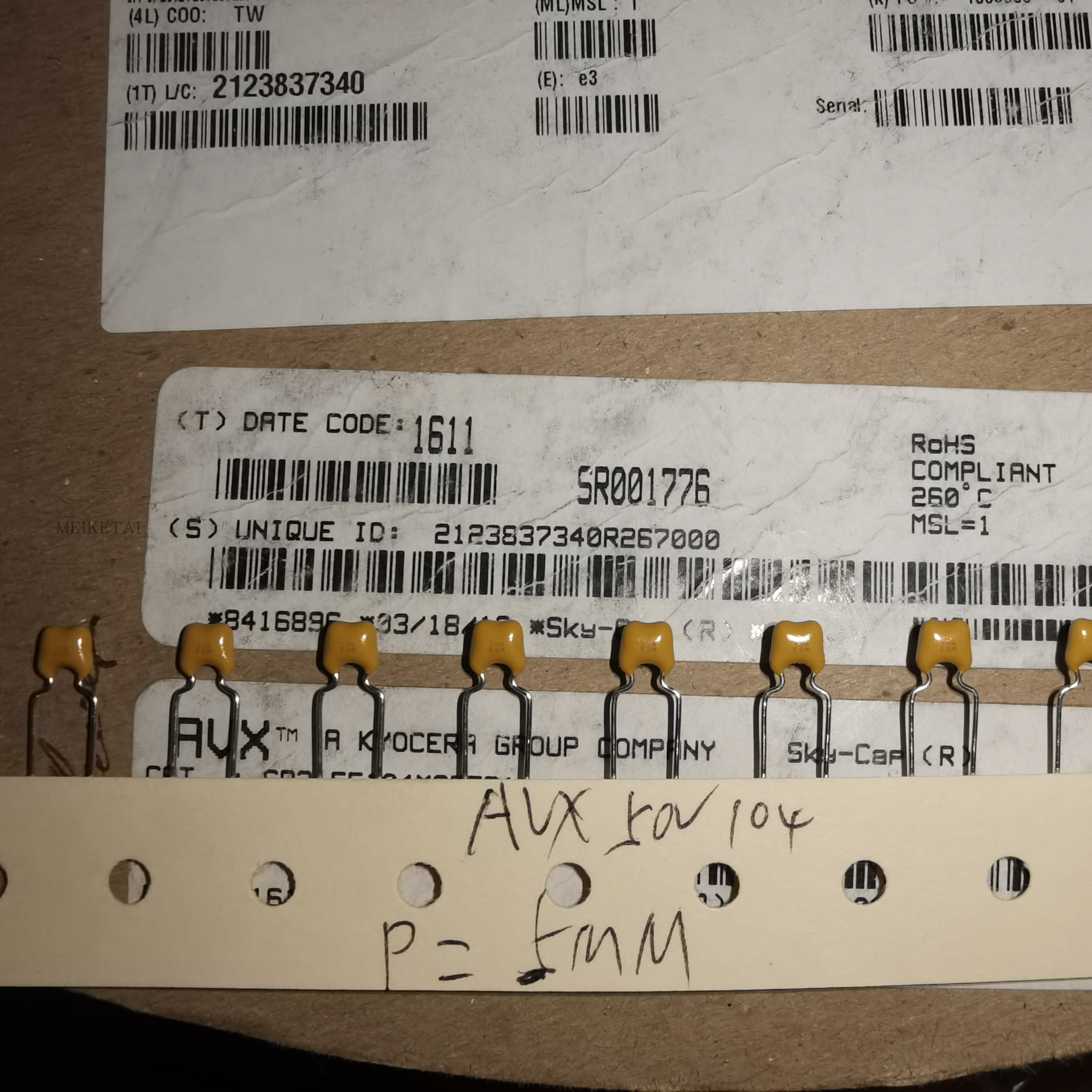 AVXSR21Z5U50V0.1uF104M