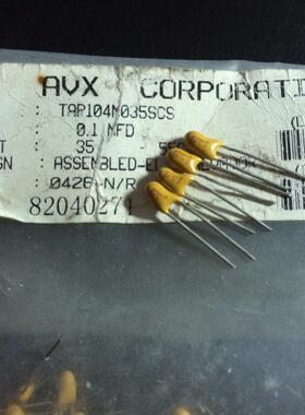 TAP104M035SCS  钽质电容器 35v0.1uF 20%  美国AVX