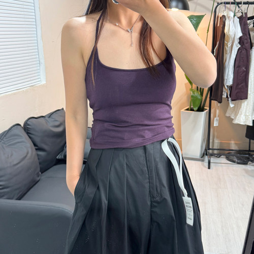 宅女款胸垫可拆卸挂脖背心小吊带