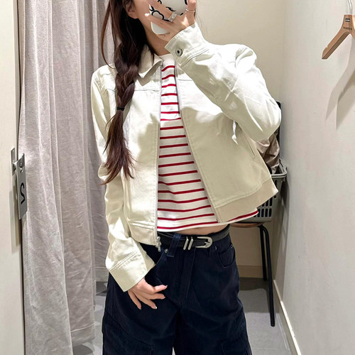 【宅女正确版】翻领工装洗水夹克