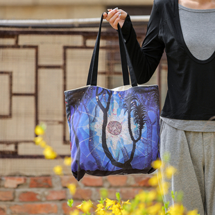 荣格双面文创帆布袋（一包三式！正着背、反着背、翻过来背都可）