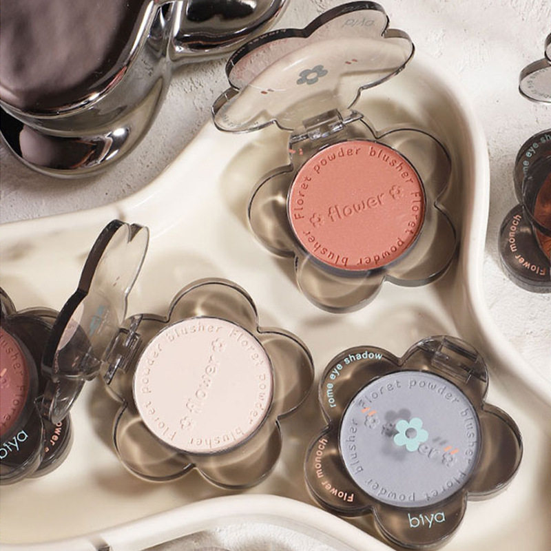 Biya比雅花朵嫩妹腮红膏哑光自然显色甜酷少女腮蓝腮紫单色胭脂粉,彩妆/香水/美妆工具,腮红/胭脂,淘宝优惠券,粉丝福利购,淘宝优惠卷