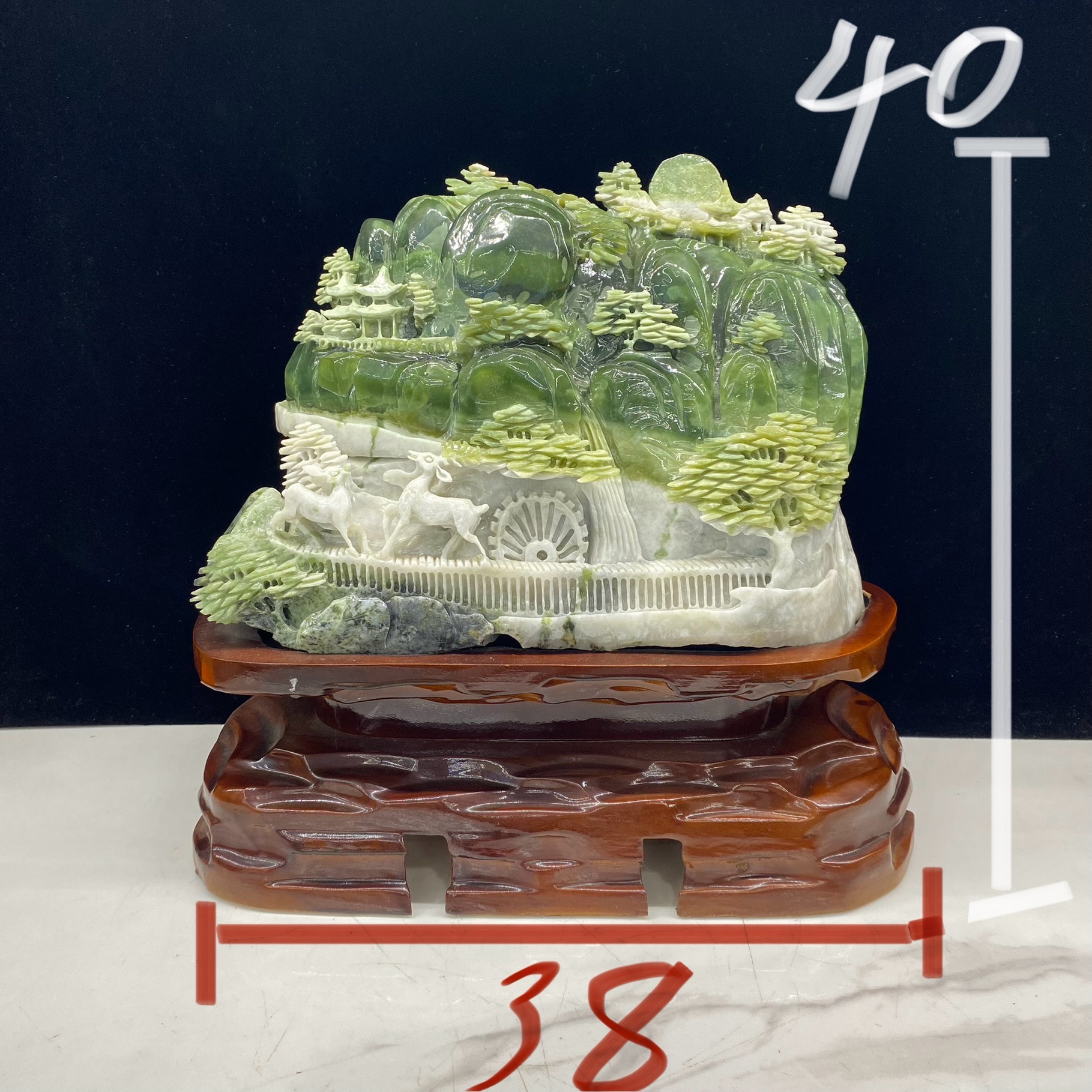 岫玉山水摆件内有多款厂家直销