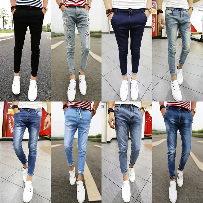 Jeans pour adolescent pieds Slim pour été - Ref 1465156 Image 1