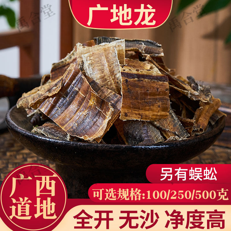 广地龙中药材100g水洗全开无沙大条蚯蚓干衣参环毛蚓成都中药材店
