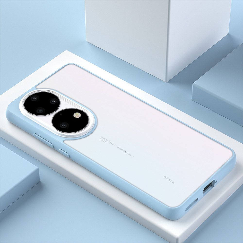 适用华为p50手机壳亚克力磨砂糖果色三合一远峰蓝mate40pro手机壳
