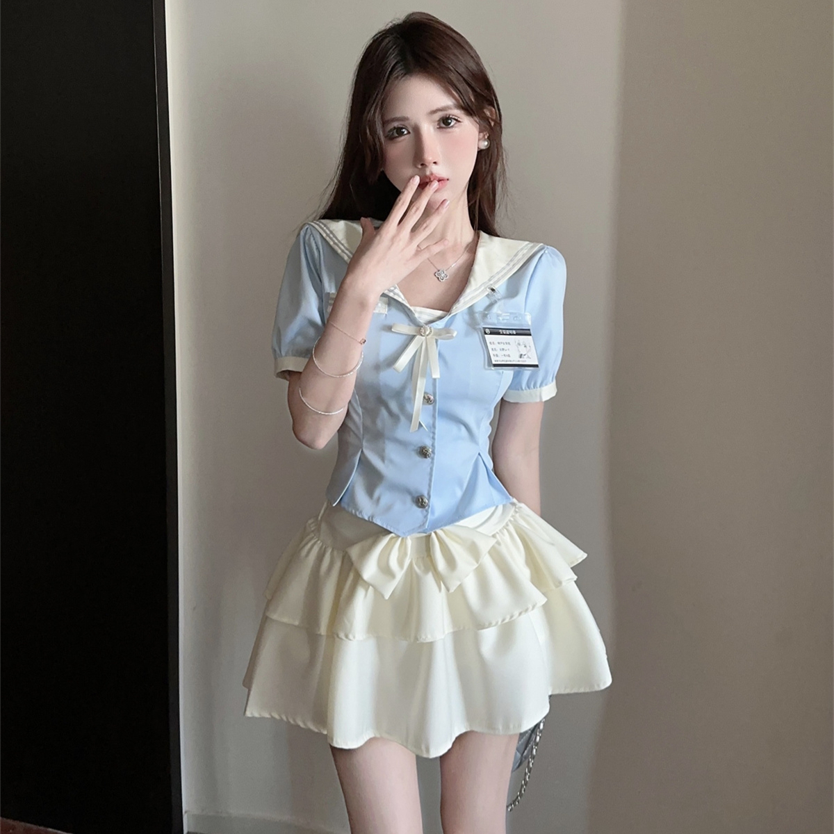 jk制服套装蛋糕裙两件套