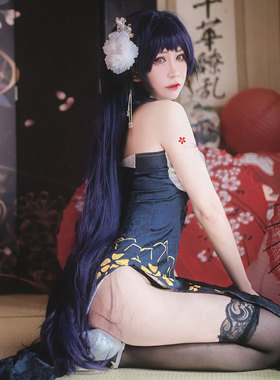 碧蓝航线 吾妻旗袍cos 巡洋舰猉cosplay服装新年旗袍cosply服装女