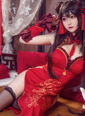 约会大作战 cos服 时崎狂三 新春旗袍c服cosply服装女cosplay手游