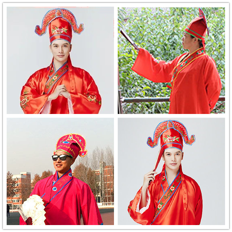 喜婆婆喜公公帽子相公新郎搞怪唐伯虎江南四大才子秀才老年会小品