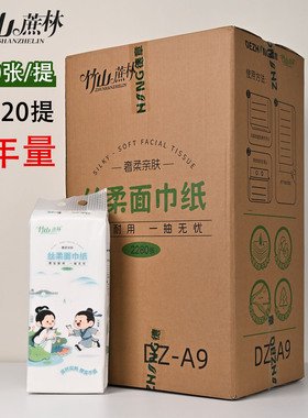 竹山蔗林悬挂式抽纸2280张整箱20提纸巾餐巾纸面巾纸卫生纸厕纸