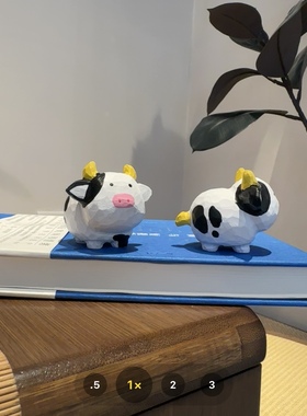 小奶牛 手工木雕小摆件卡通可爱十二生肖系列装饰品礼物